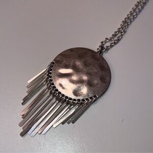 Francesca’s Silver Pendant Tassel Necklace
